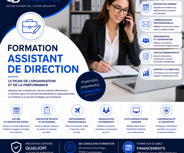 Formation Assistant de direction à Coulommiers