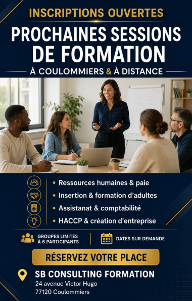 Prochaines sessions de formation à Coulommiers et à distance